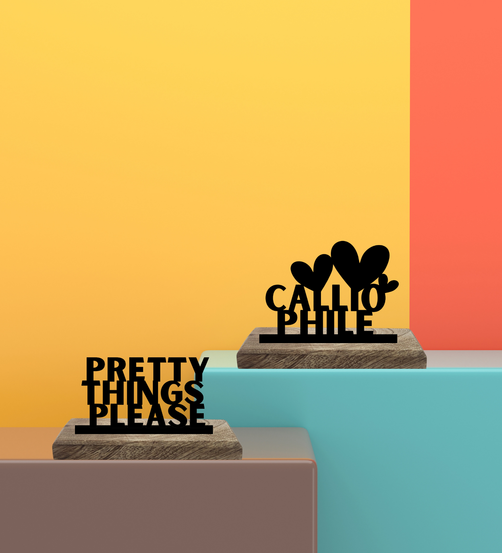 Calliophile Set of 2 Table Décor