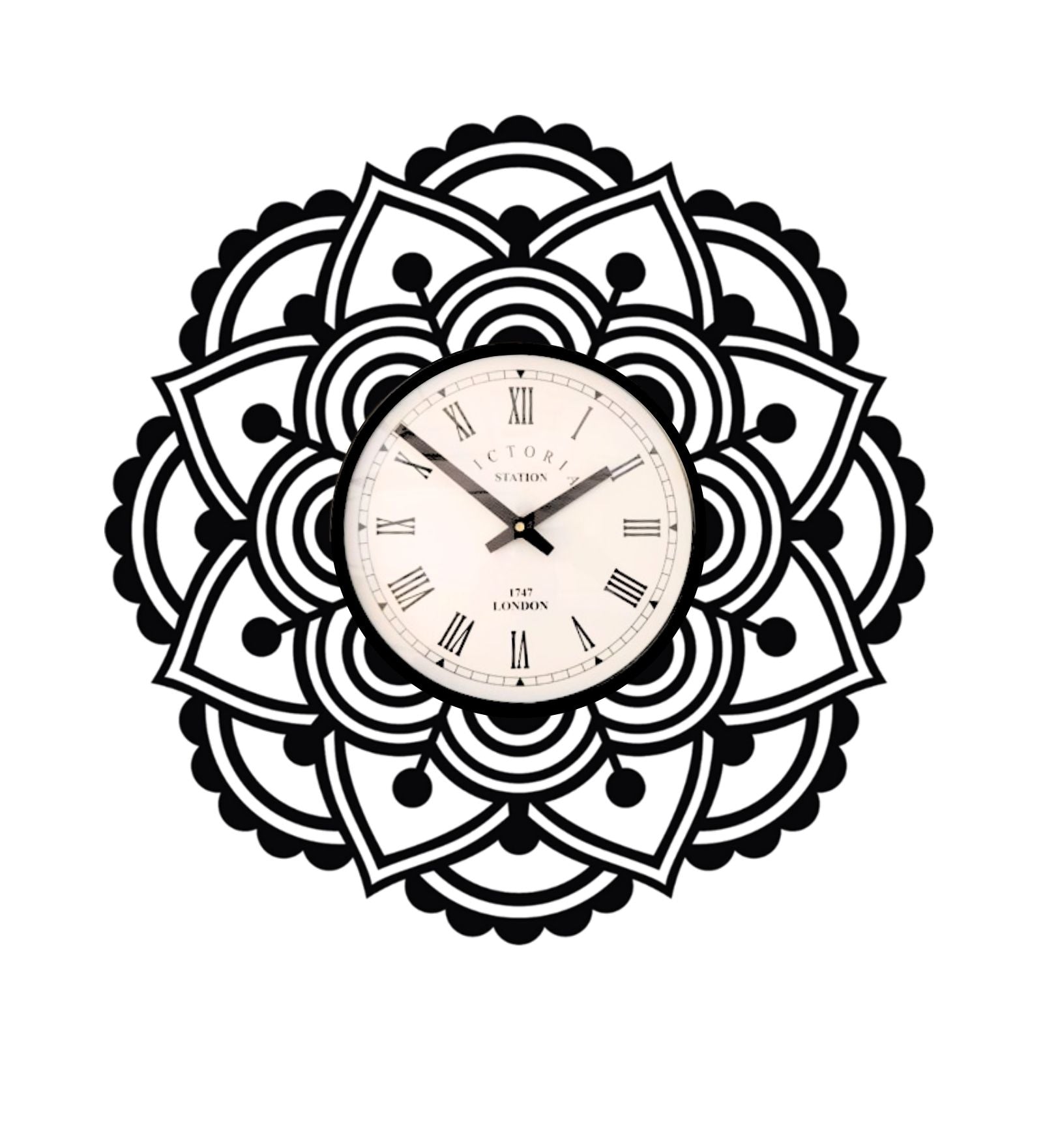 Mandala Wall Clock