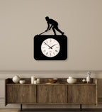 Hockey Player Wall Clock