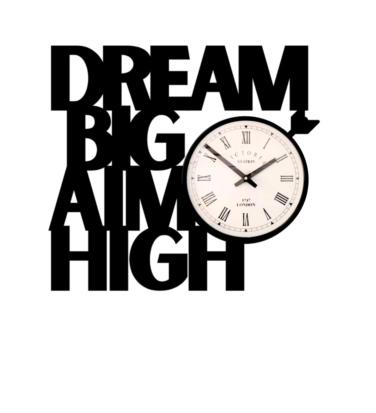 Dream Big Aim High Wall Clock
