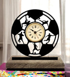 Football Black Table Clock