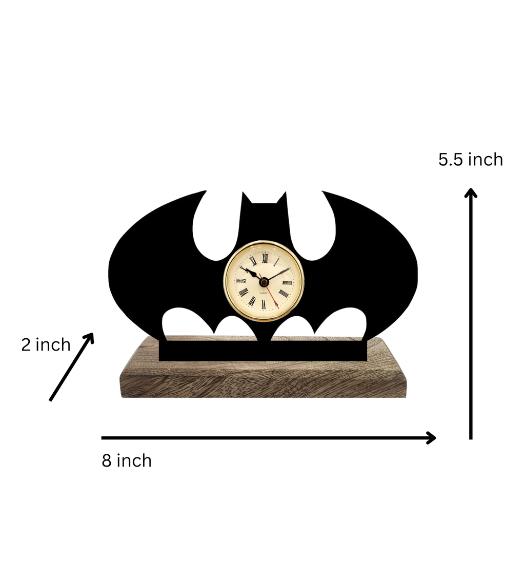 Batman Black Table Clock