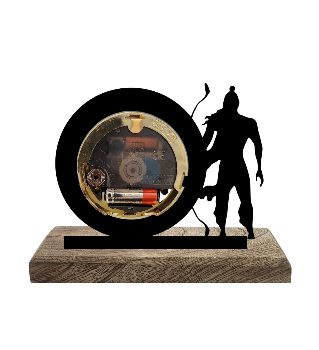 Shri Ram Black Table Clock