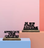 Boldness & Badassery Set of 2 Table Décor