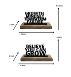 Believe and Evolve Set of 2 Table Décor