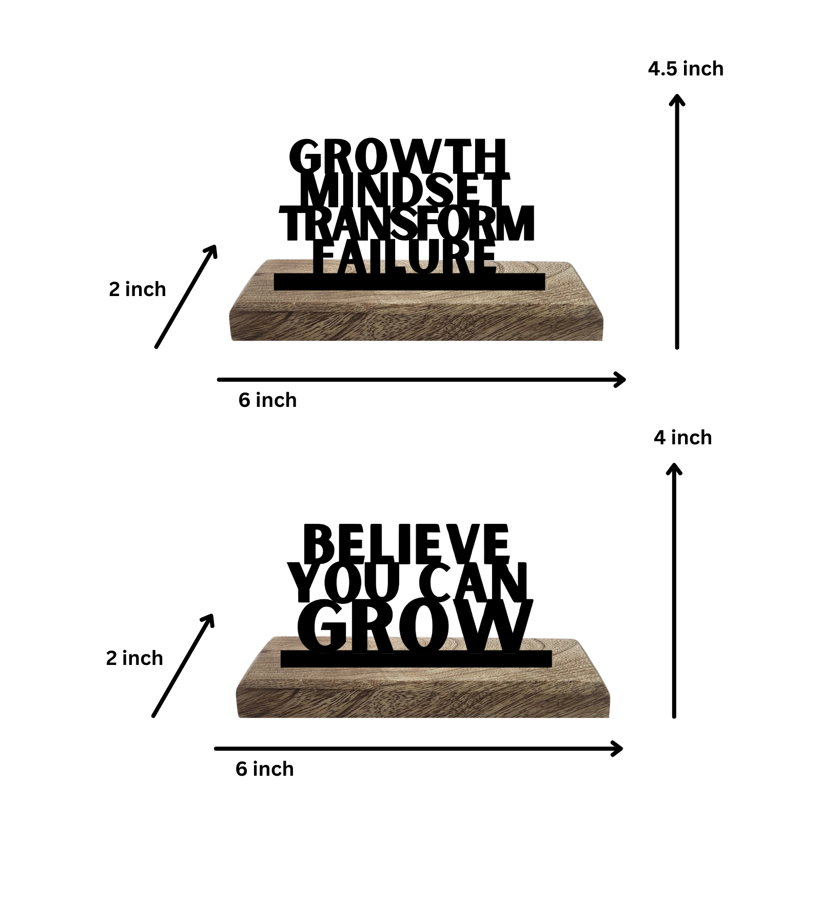 Believe and Evolve Set of 2 Table Décor