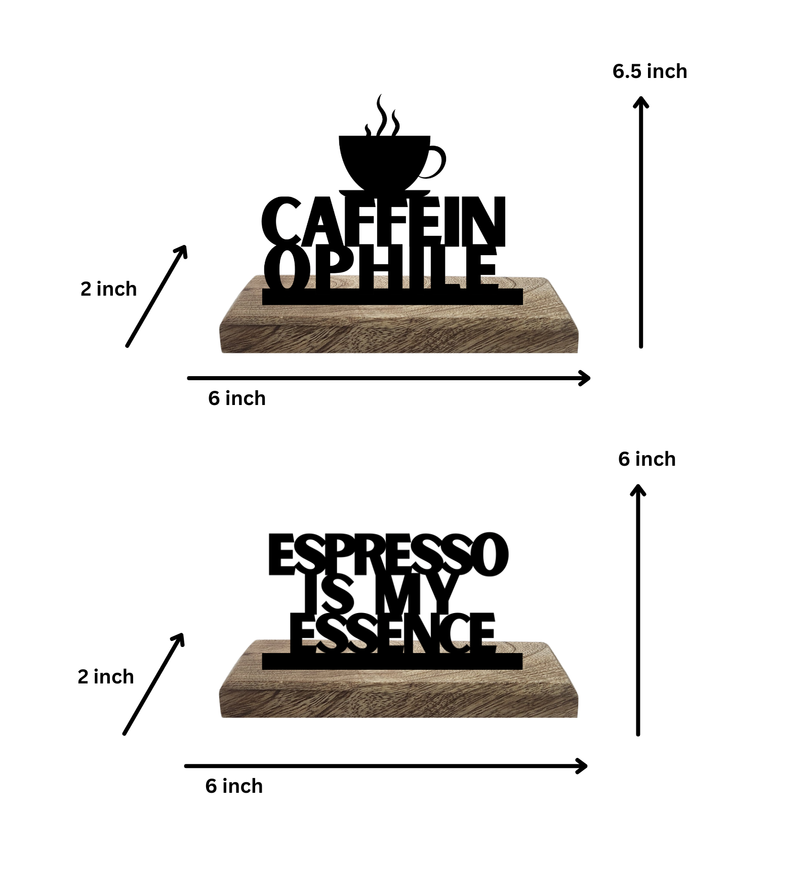 Caffeinophile Set of 2 Table Décor