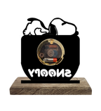 Snoopy Black Table Clock