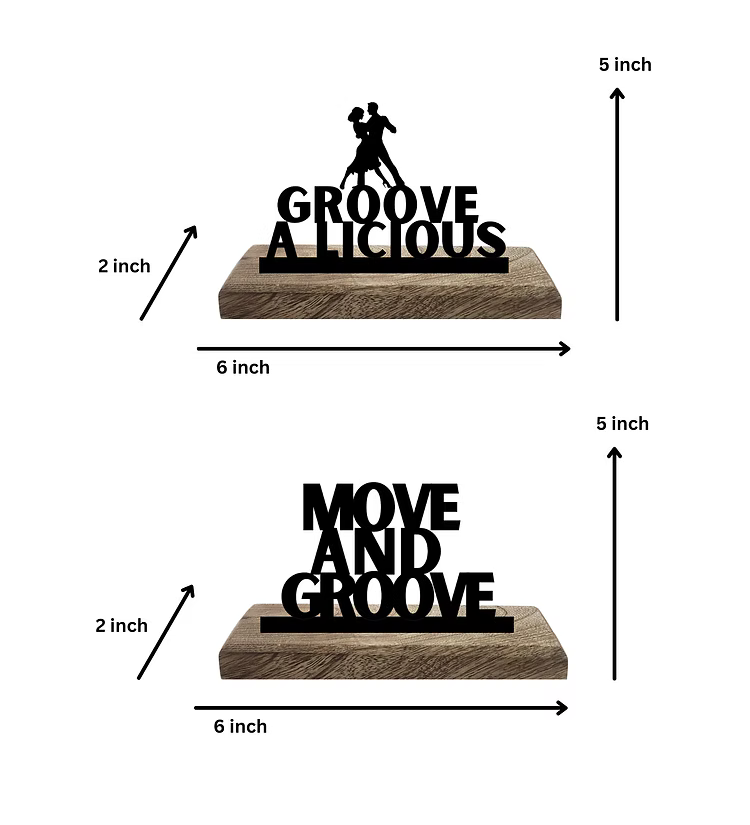 Groove-a-licious Set of 2 Table Décor