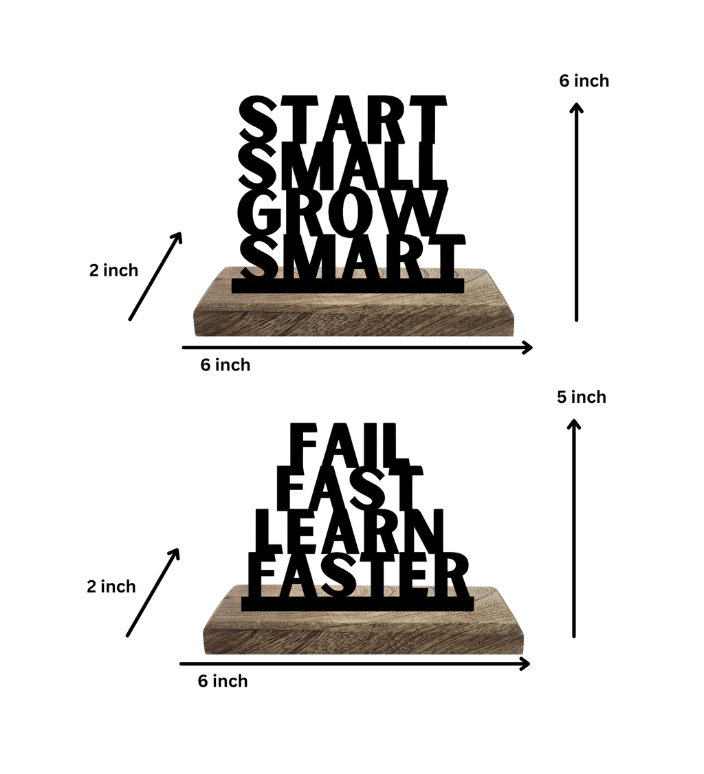 Learn and Elevate Set of 2 Table Décor
