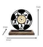Football Black Table Clock