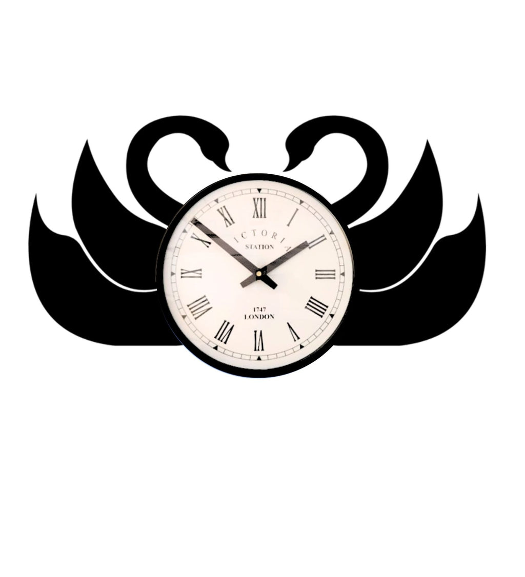 Swan Pair Wall Clock