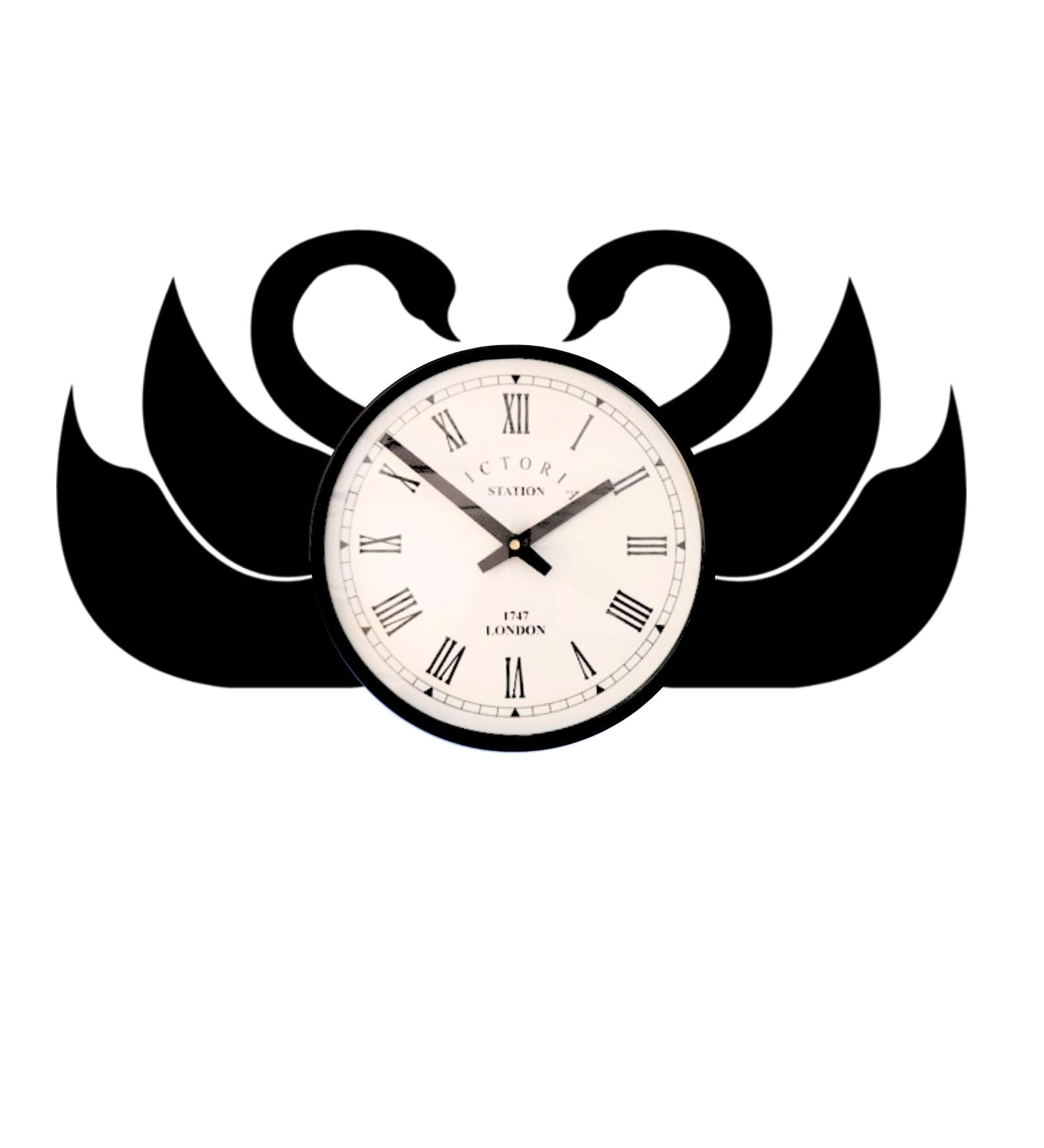 Swan Pair Wall Clock