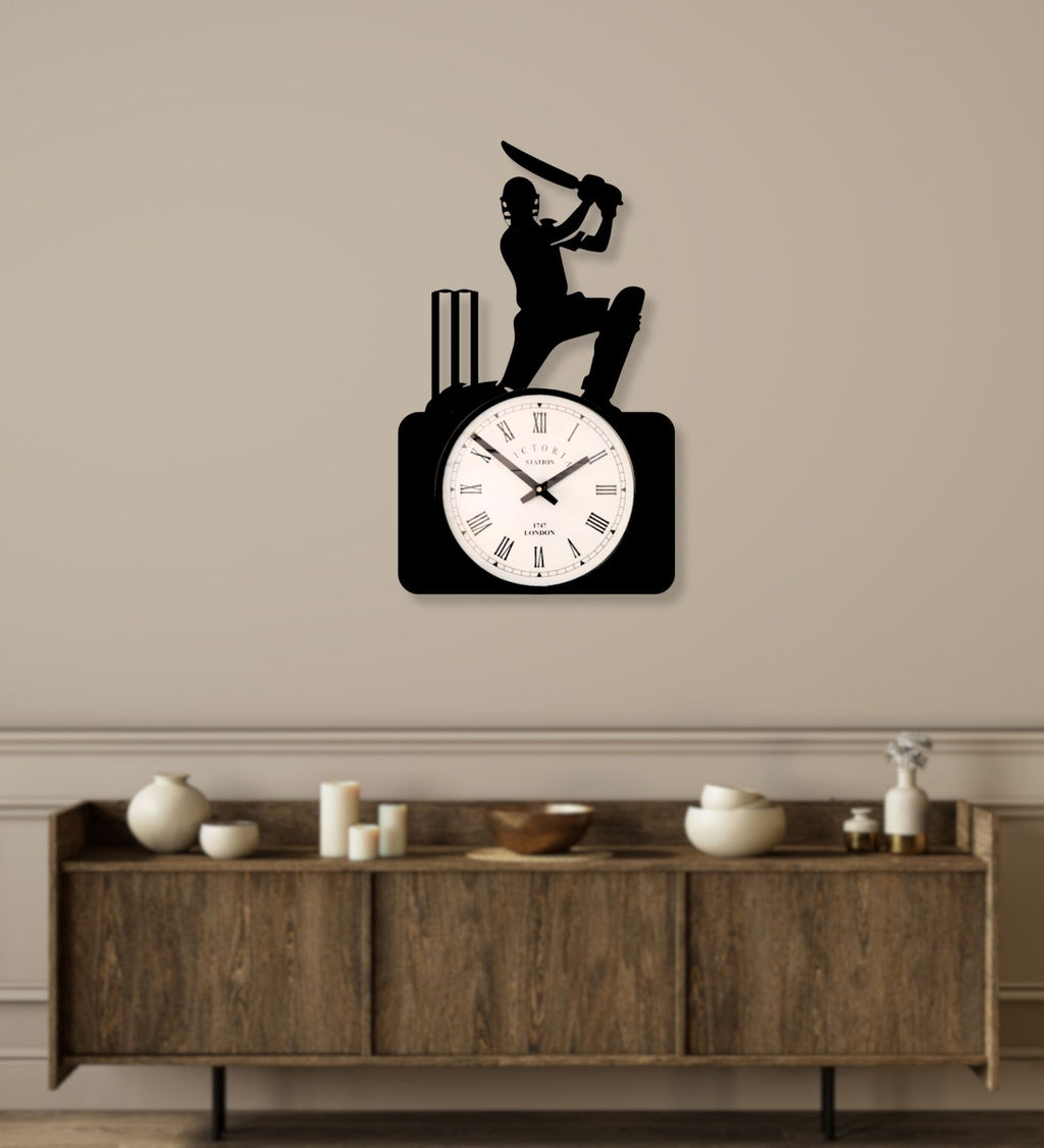 Cricketer Wall Clock