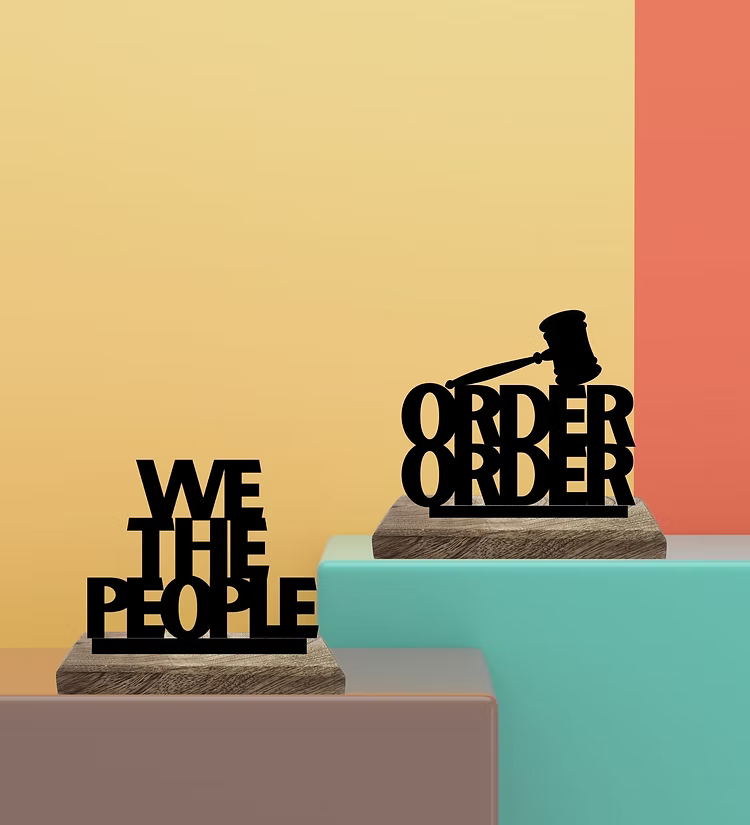 Lawyer's Pride Set of 2 Table Décor