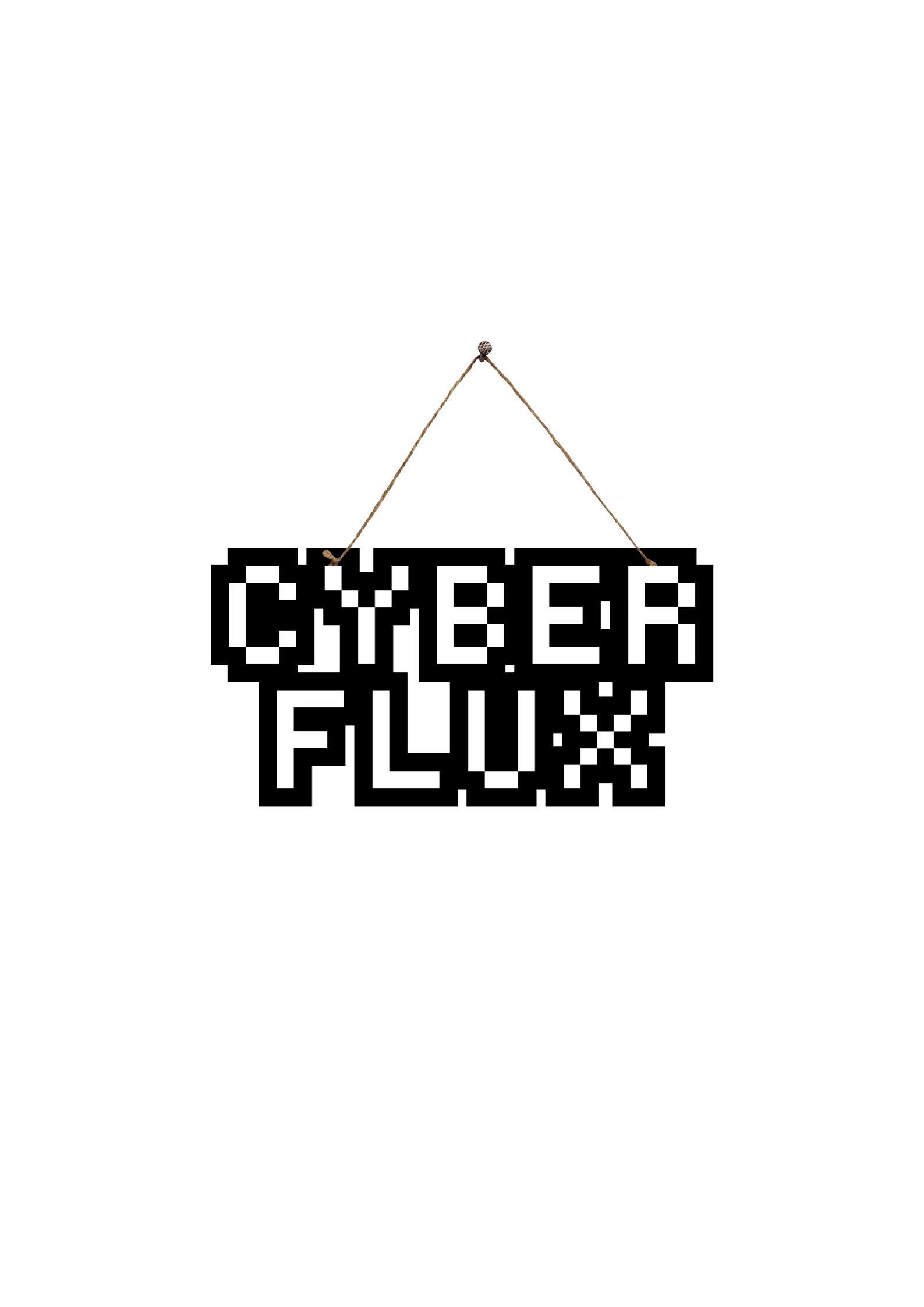 Cyber flux Metal Hanging