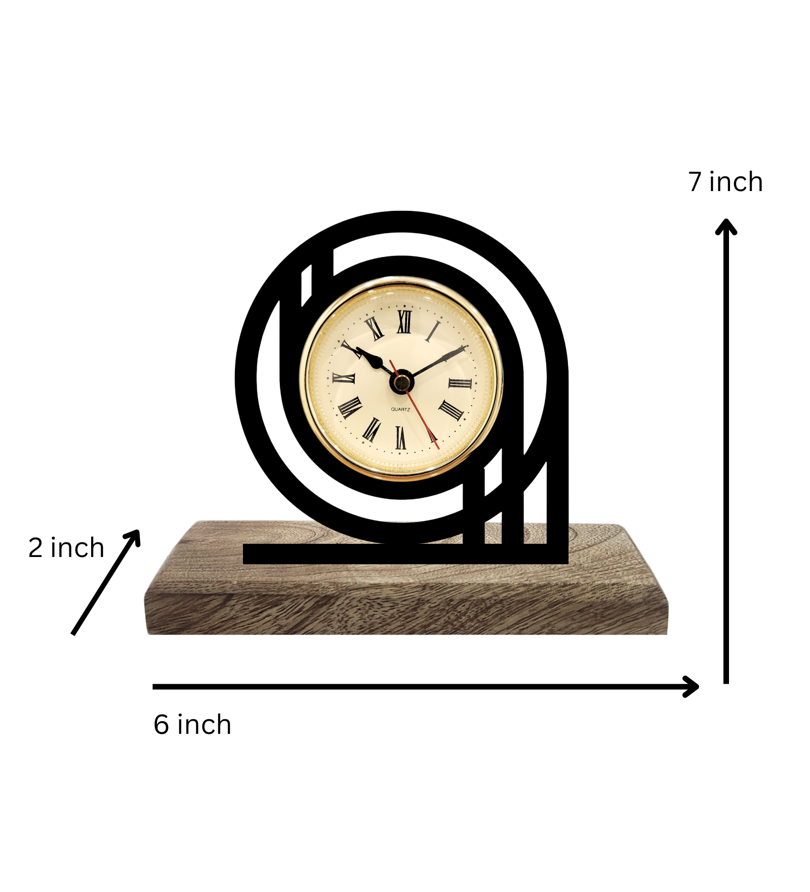 Modern Designer Black Table Clock