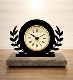 Greek Black Table Clock