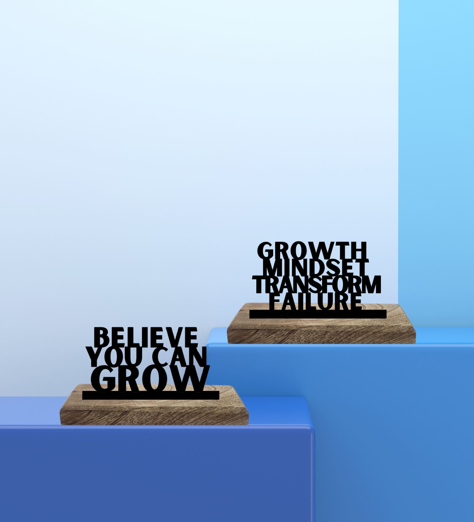 Believe and Evolve Set of 2 Table Décor