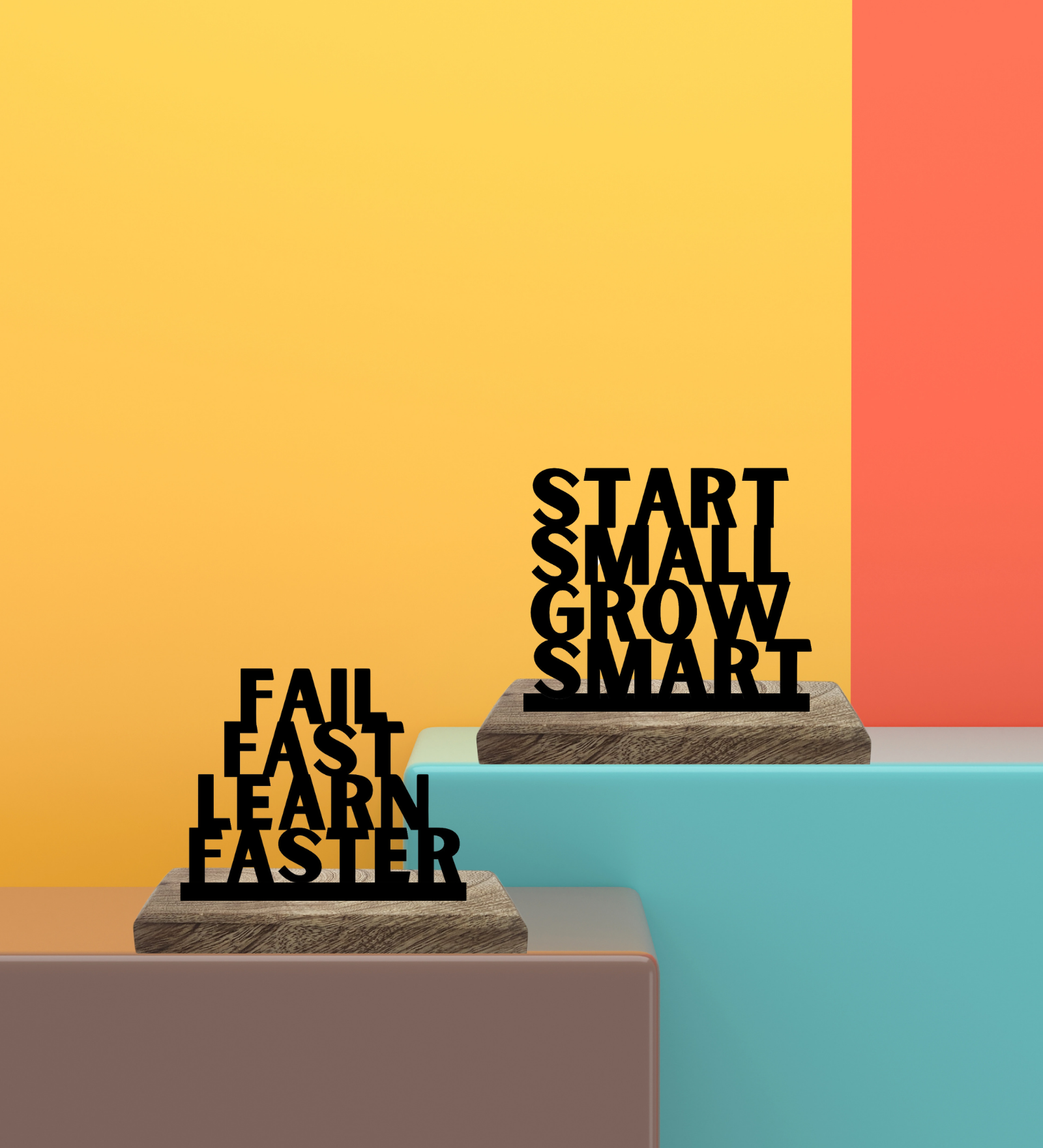 Learn and Elevate Set of 2 Table Décor