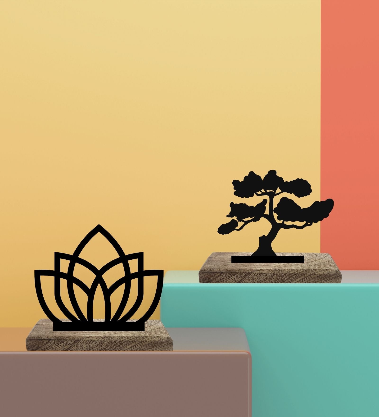 Nature's Serenity Set of 2 Table Décor