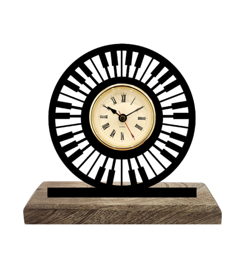 Piano Black Table Clock