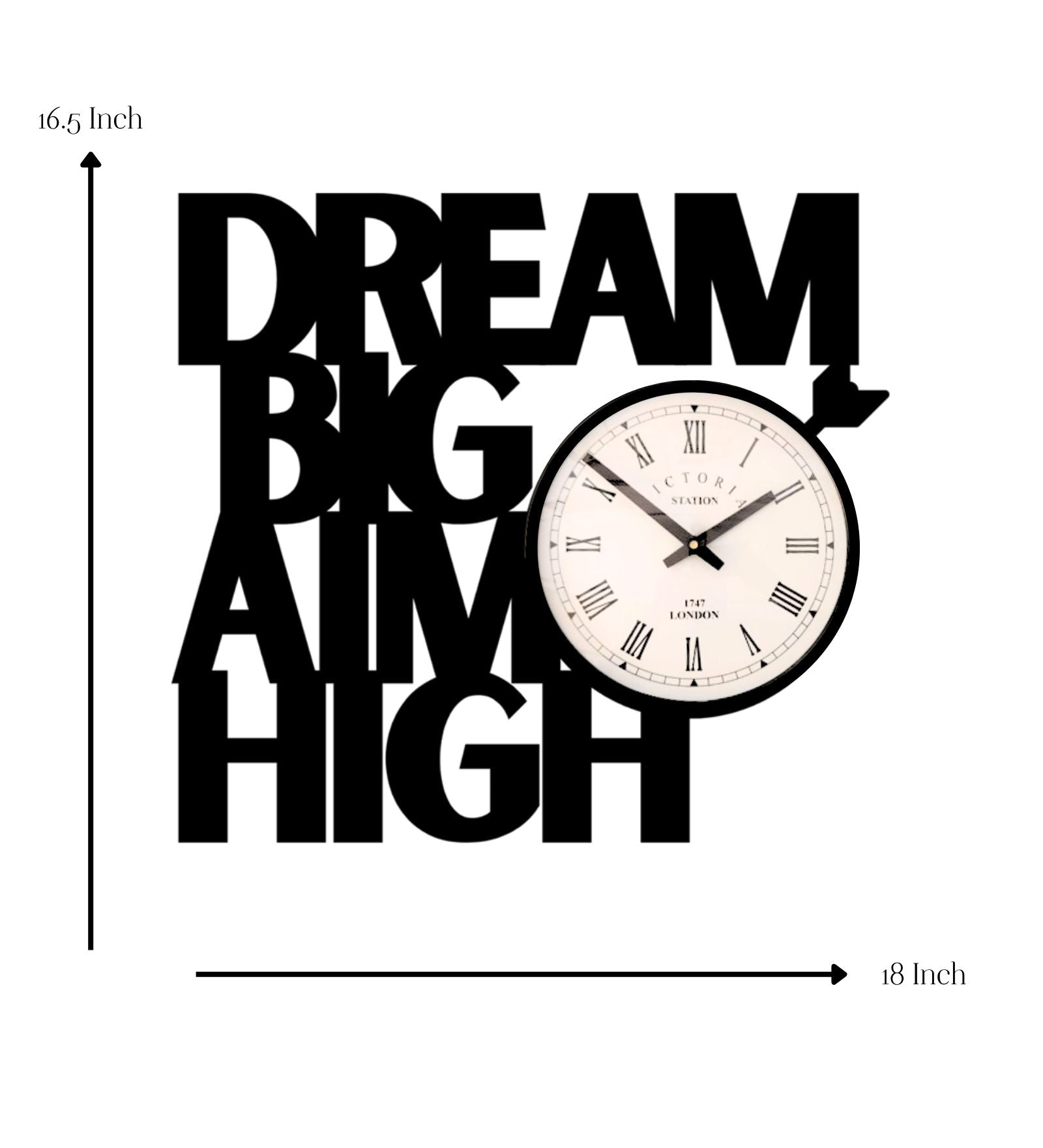 Dream Big Aim High Wall Clock