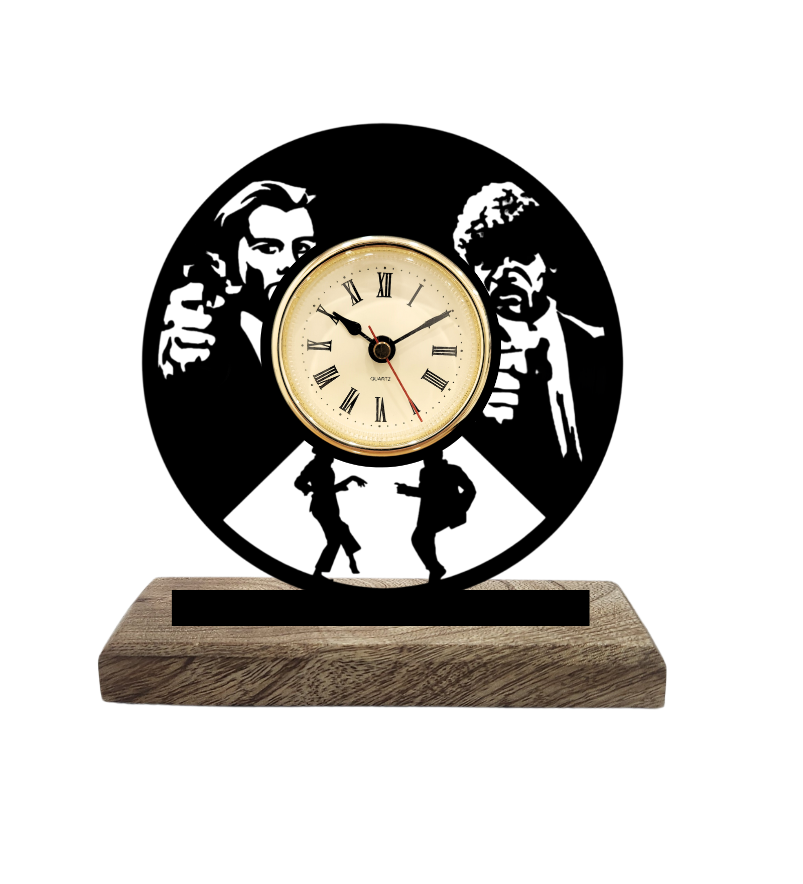 Pulp Fiction Black Table Clock