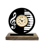 Musical Piano Black Table Clock