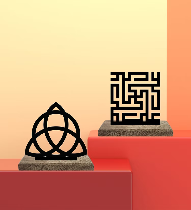 Sacred Symbolism Set of 2 Table Décor