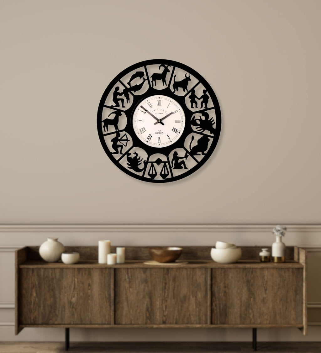 Zodiac Signs Astrology Wall Clock