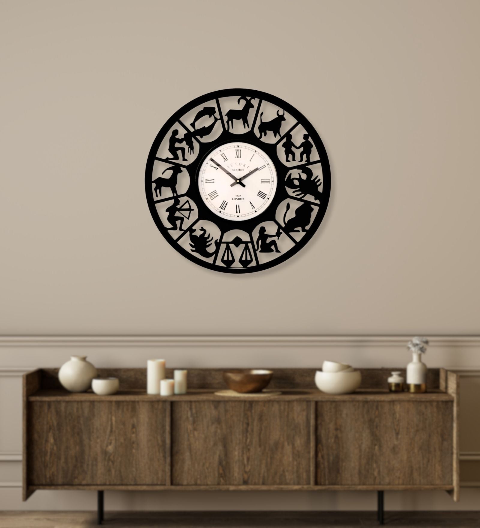 Zodiac Signs Astrology Wall Clock
