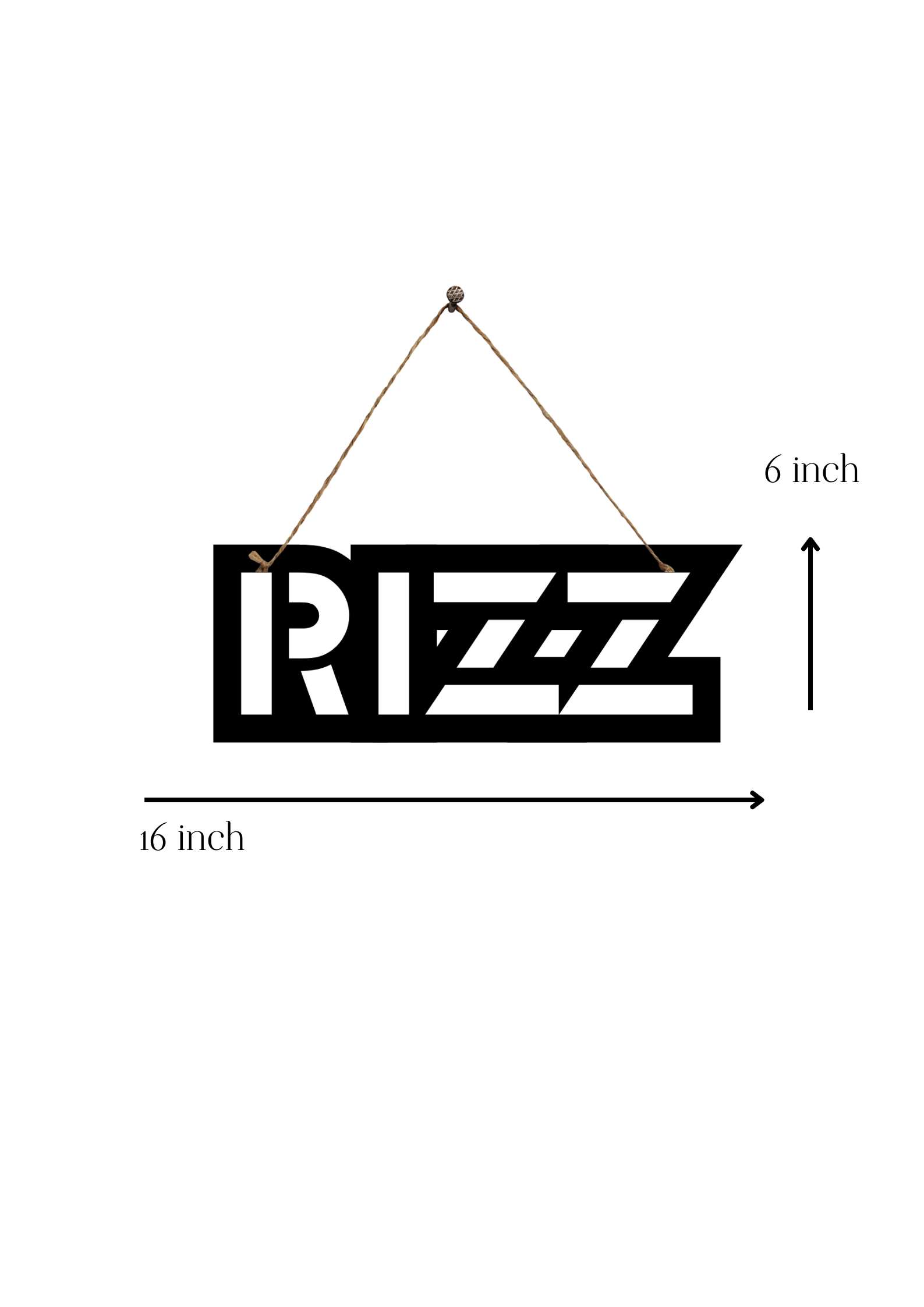 Rizz Metal Hanging