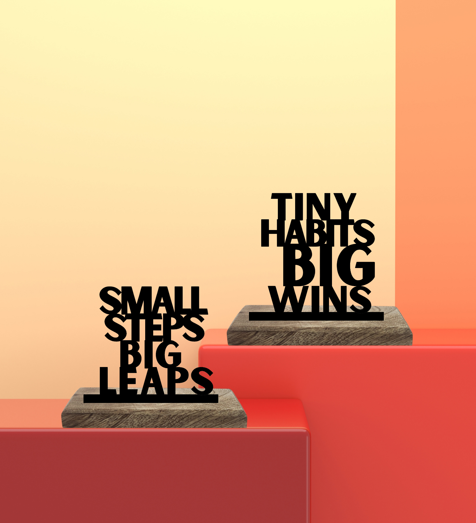 Power of Progress Set of 2 Table Décor