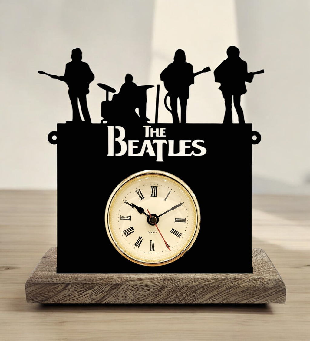 The Beatles Black Table Clock