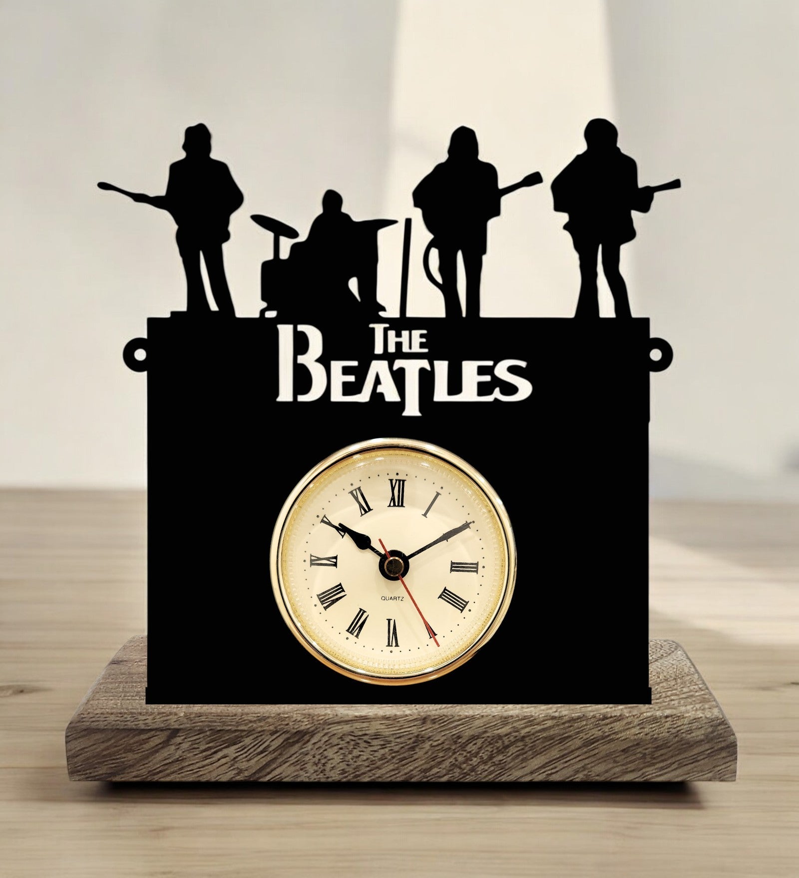 The Beatles Black Table Clock