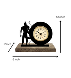 Shri Ram Black Table Clock