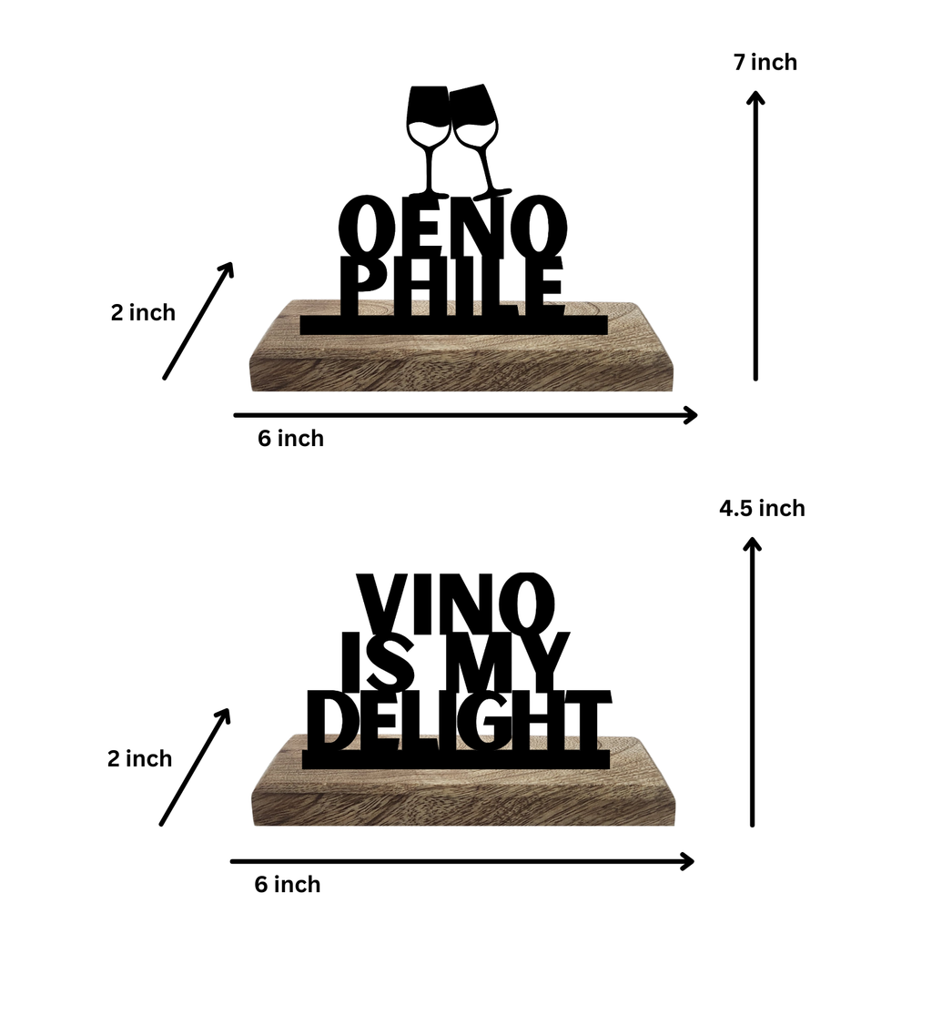 Oenophile Set of 2 Table Décor