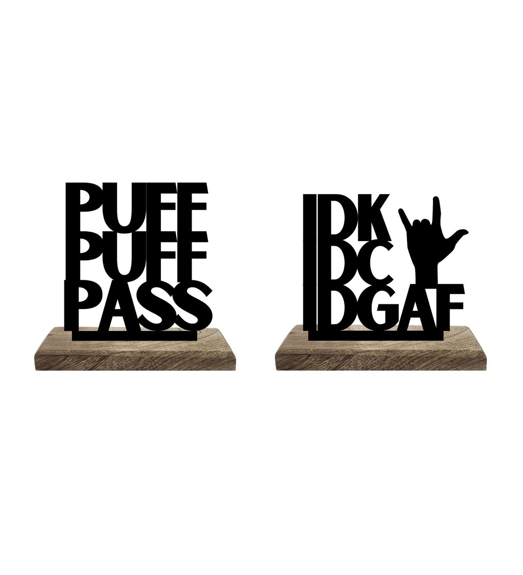 Chillaxing Attitude Set of 2 Table Décor