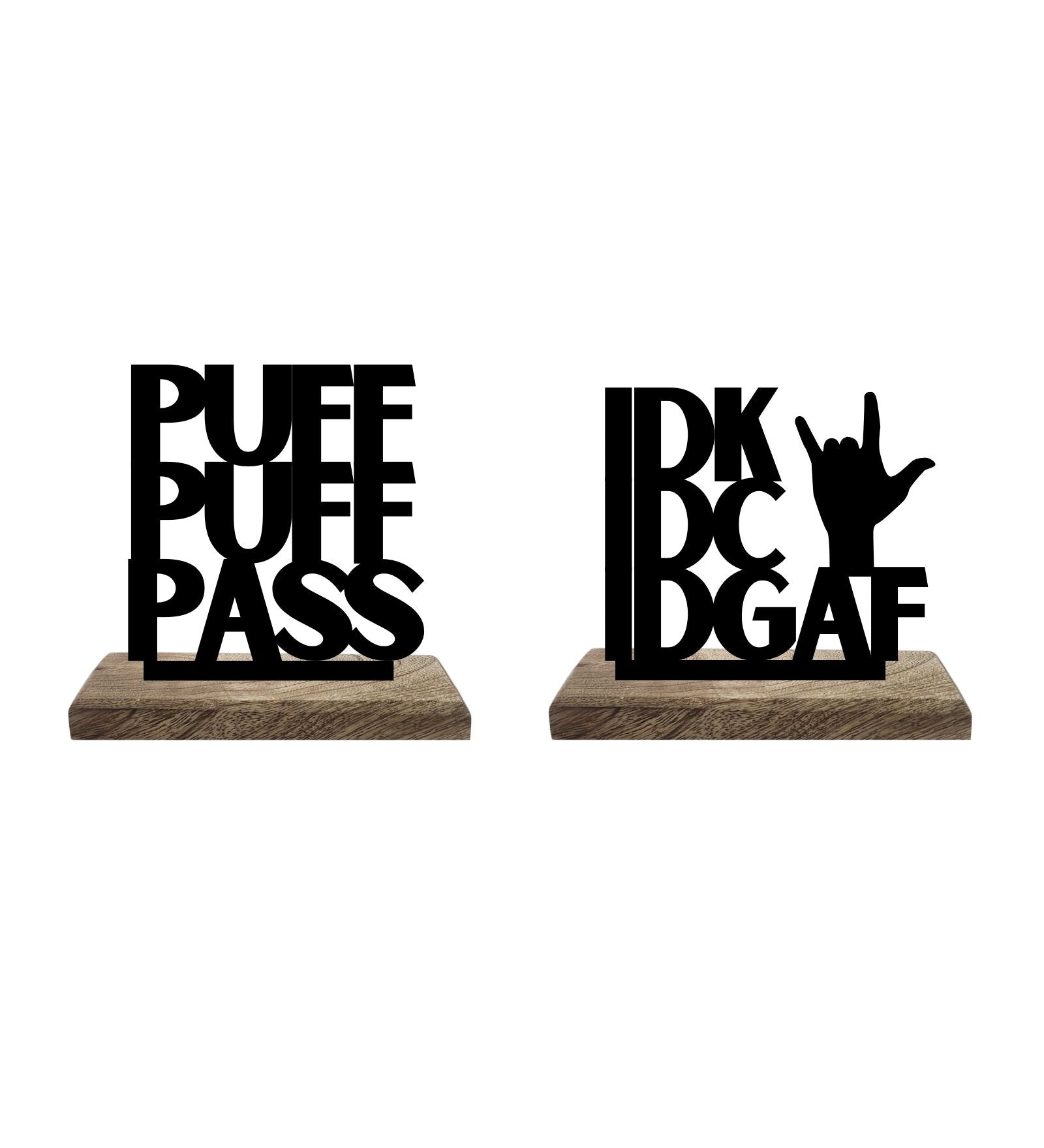 Chillaxing Attitude Set of 2 Table Décor