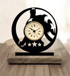 Captain America Marvel Black Table Clock