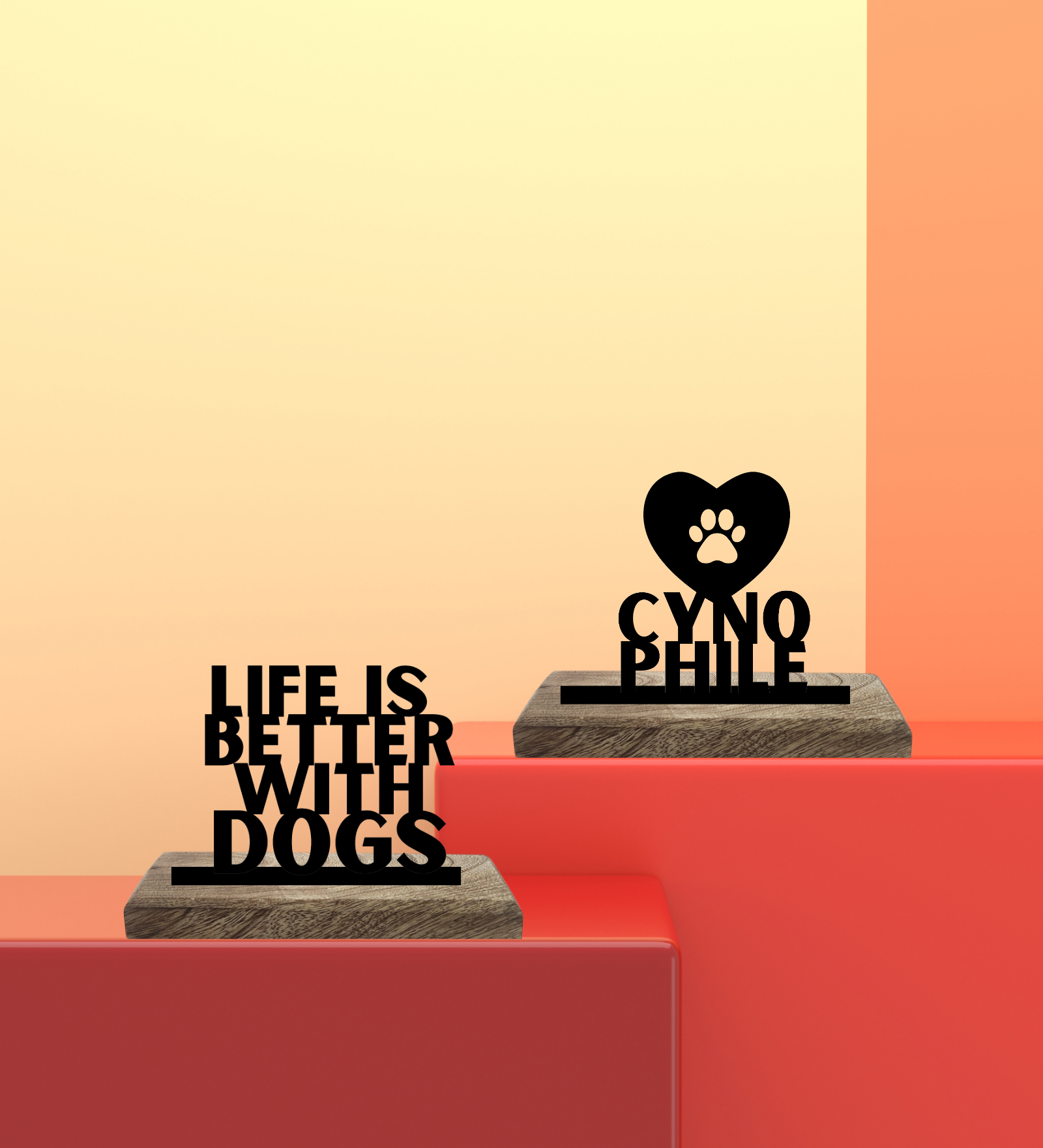 Cynophile Set of 2 Table Décor