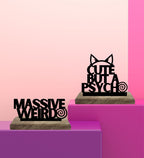 Eccentric & Adorable Psycho-Chic Set of 2 Table Décor