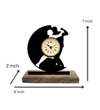 Salsa Dancing Black Table Clock