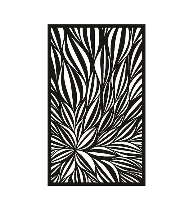 Rectangular Creative Leaves Pattern Panel