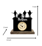 The Beatles Black Table Clock