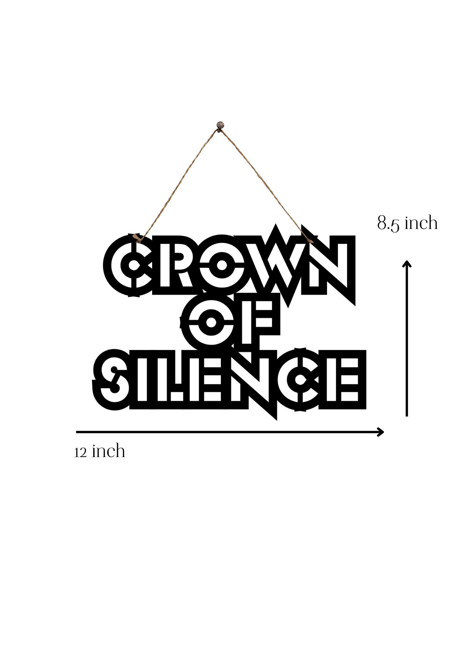 Crown of Silence Metal Hanging