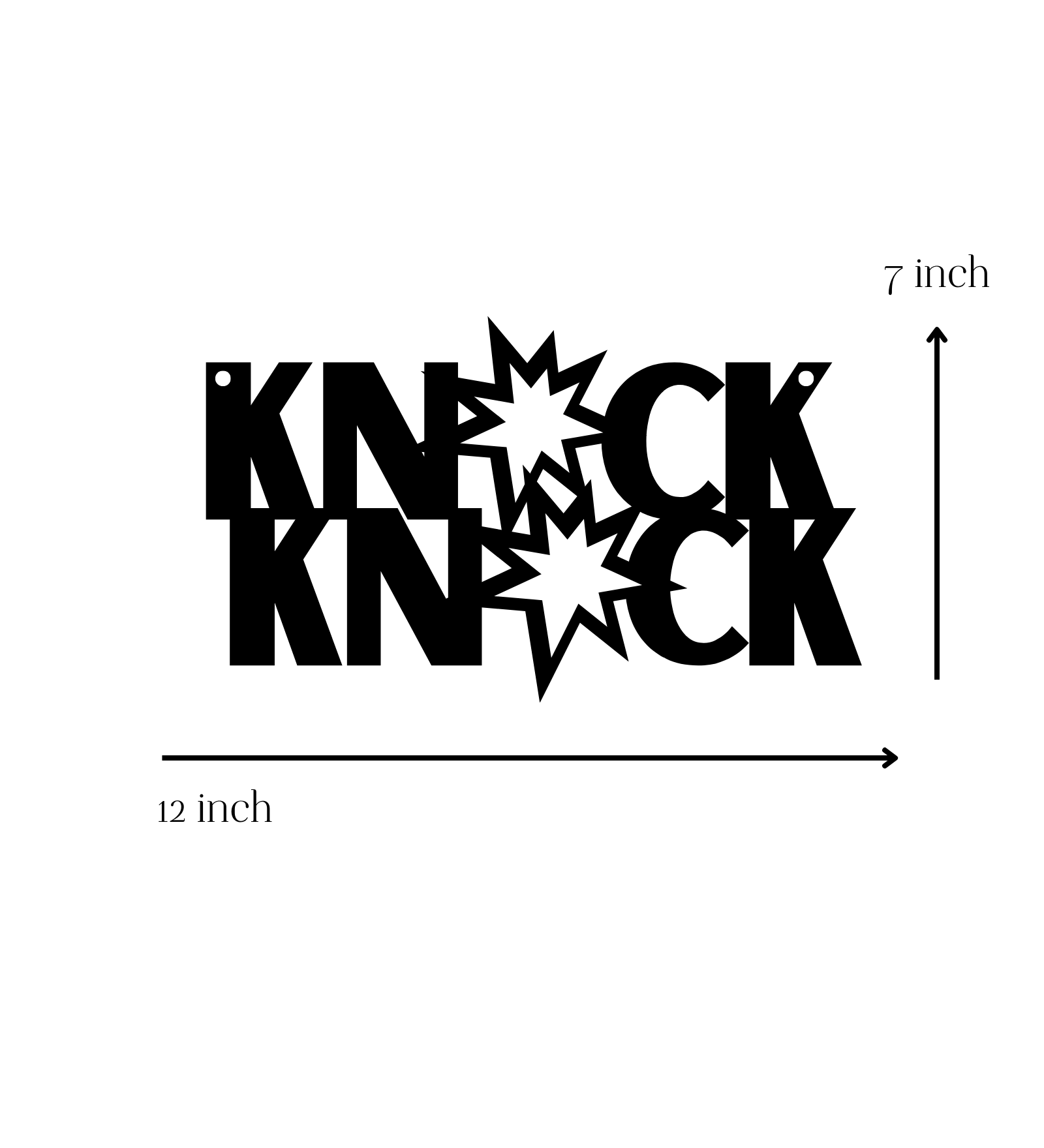 Knock Knock Metal Hanging