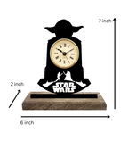 Yoda Star Wars Black Table Clock