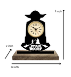 Yoda Star Wars Black Table Clock